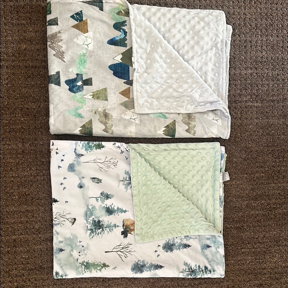 Set of two baby blankets